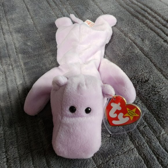 TY BEANIE BABIES "HAPPY" THE HIPPO BIRTHDAY: FEBRUARY 25, 1994, TAG ERRORS - Picture 1 of 3